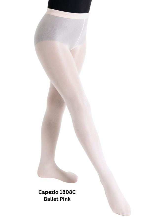 Capezio Girls Ultra Shimmery Tights in Ballet Pink