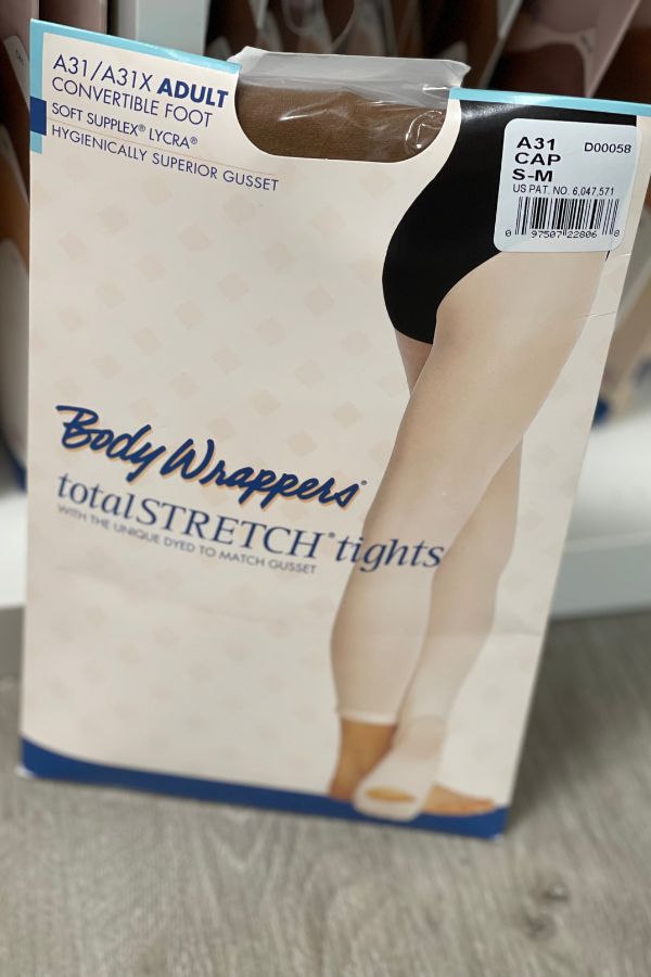 Body Wrappers Adult Convertible Dance Tights in Cappuccino Style A31 at The Dance Shop Long Island