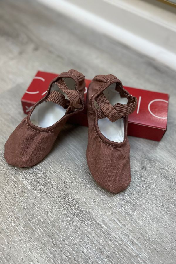 Adult Hanami Stretch Canvas Ballet Shoes - Mocha