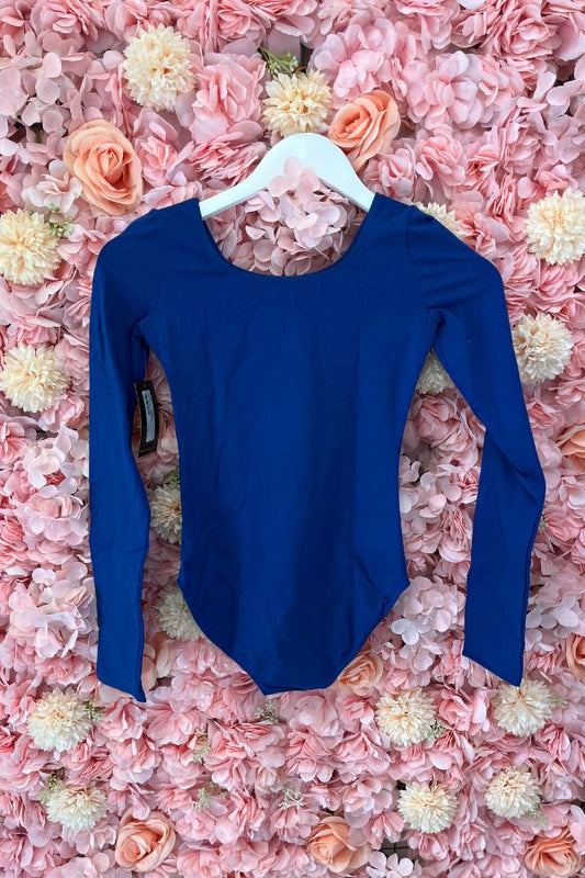 Bloch Children's Long Sleeve Leotard in Royal Blue Style CL5409 at The Dance Shop Long Island