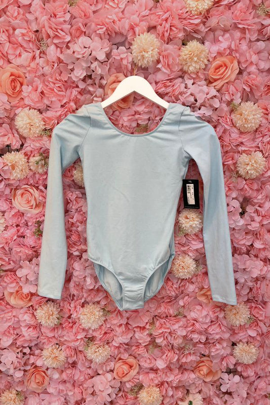 Bloch Children's Long Sleeve Leotard in Pastel Blue Style CL5409 at The Dance Shop Long Island