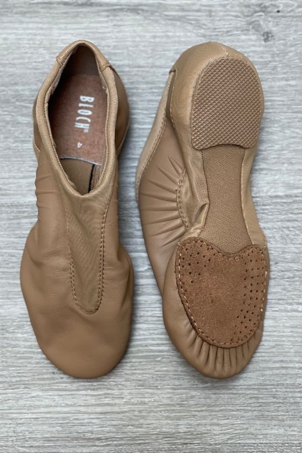 Bloch Children's Tan Pulse Leather Jazz Shoes Style S0470G at The Dance Shop Long Island