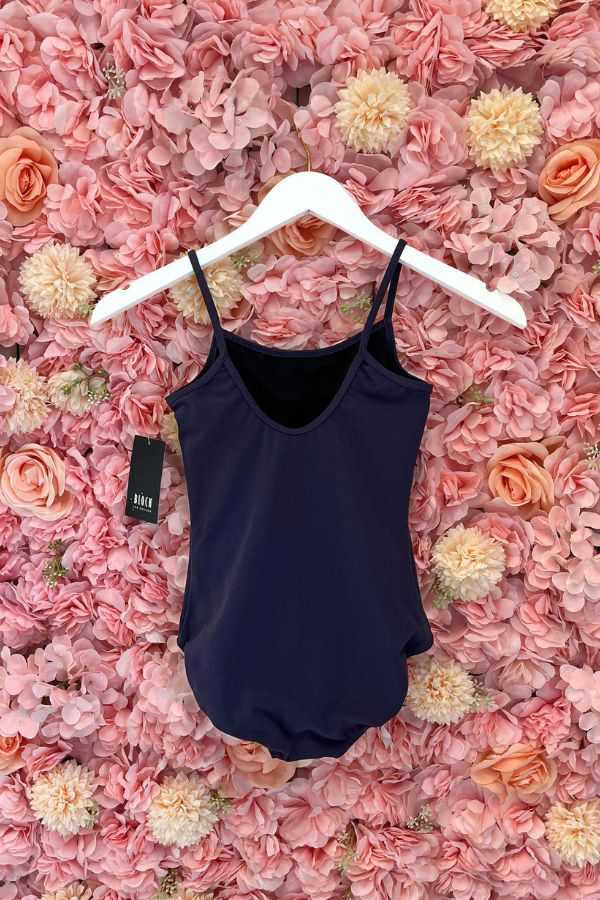 Bloch Girls Camisole Leotard with Scoop Back in Navy Style CL5407 at The Dance Shop Long Island