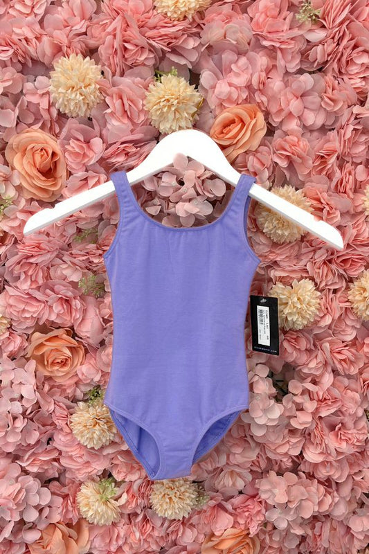 Bloch Girls Basic Round Neck Tank Leotard in Lavender Style CL5405 at The Dance Shop Long Island