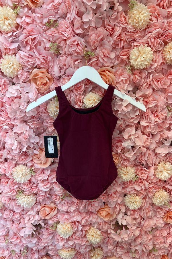 Bloch Girls Tank Leotard in Burgundy at The Dance Shop Long Island CL5405