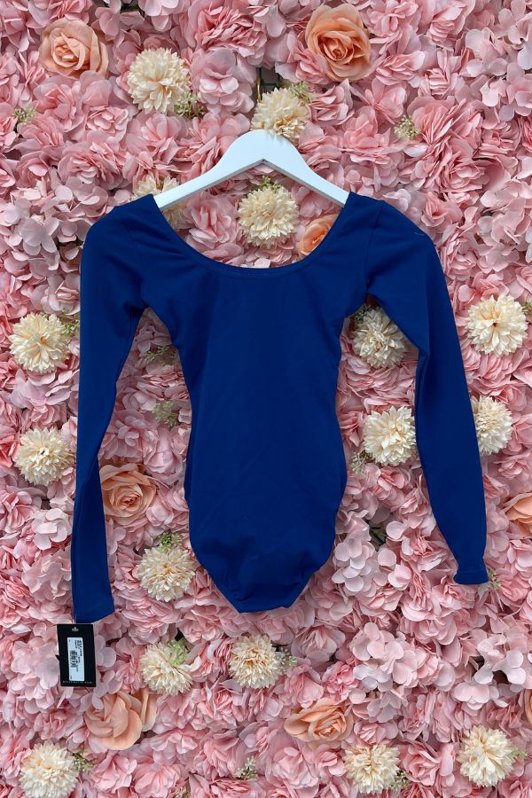 Bloch Ladies Premier Long Sleeve Leotard in Royal Style L5409 at The Dance Shop Long Island