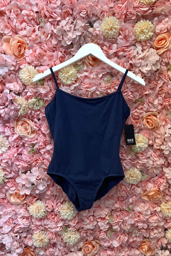 Bloch Ladies Sissone V-Back Camisole Leotard in Navy Style L5407 at The Dance Shop Long Island