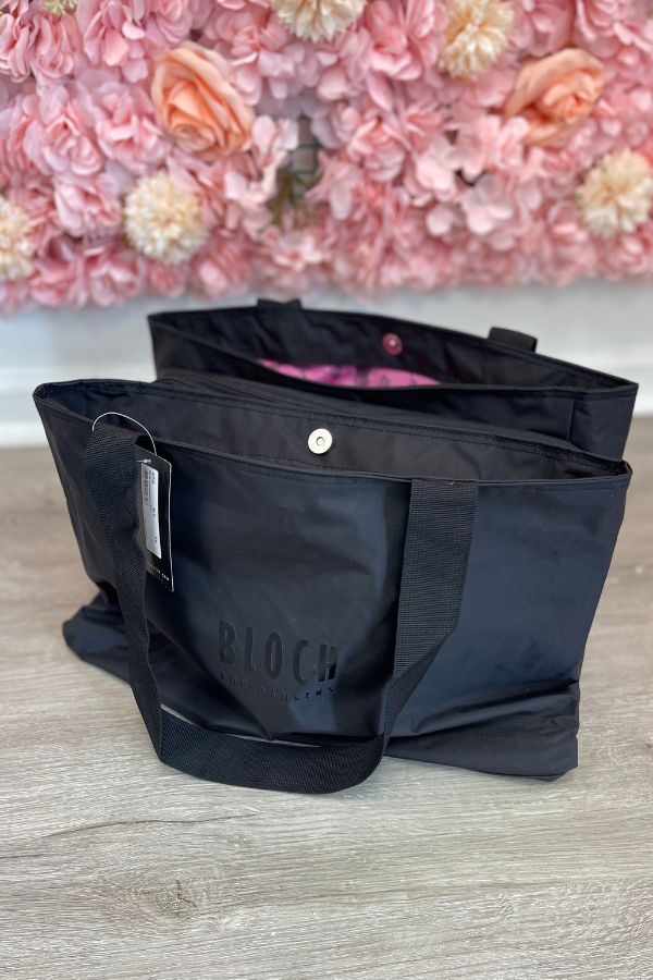 Bloch Multi Compartment Tote in Black with Hot Pink Style A310 at The Dance Shop Long Island