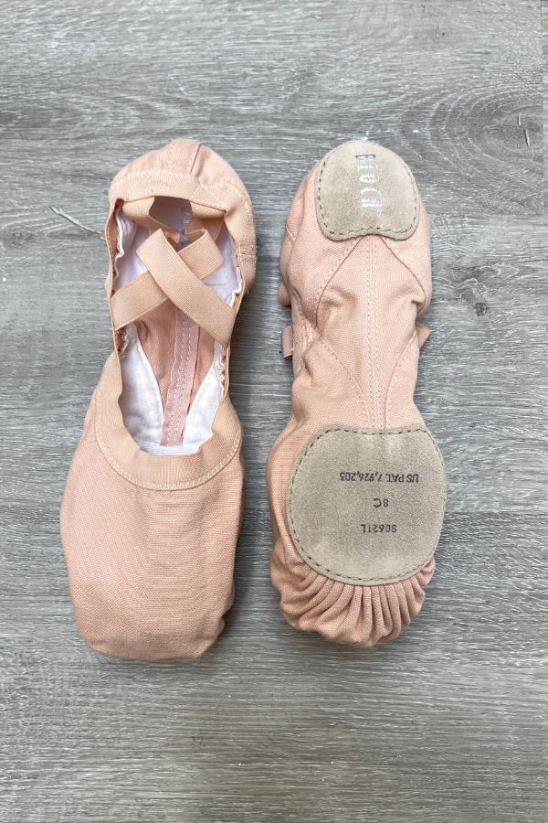 Bloch Pro Elastic Canvas Ballet Shoes in Pink Style S0621L at The Dance Shop Long Island