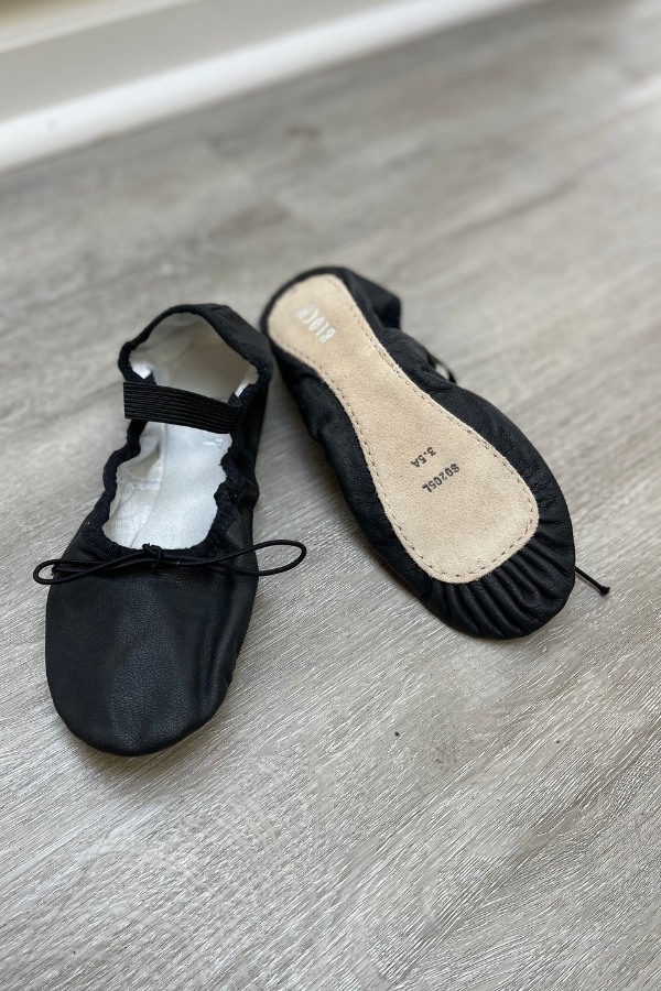 Bloch Black Dansoft Leather Full Sole Ballet Shoes at The Dance Shop Long Island