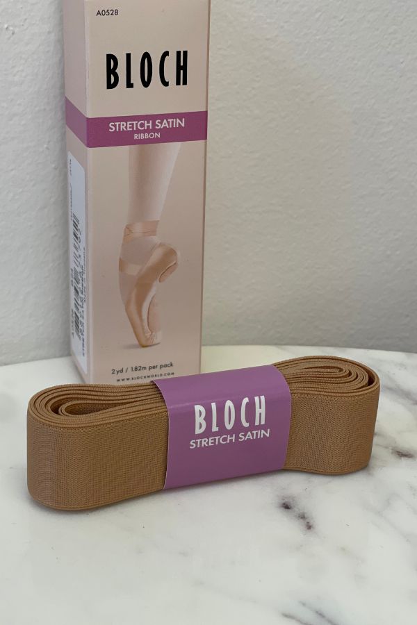 Bloch Stretch Satin Ribbon in Tonal B24 A0528 at The Dance Shop Long Island