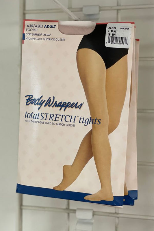 Body Wrappers Adult Footed Dance Tights A30 in Light Pink at The Dance Shop Long Island