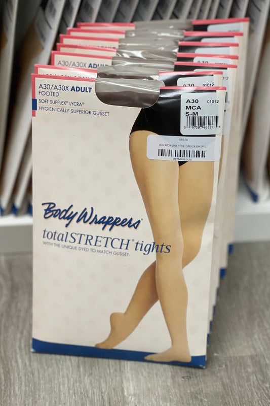 Body Wrappers Adult Footed Dance Tights A30 in Mocha at The Dance Shop Long Island