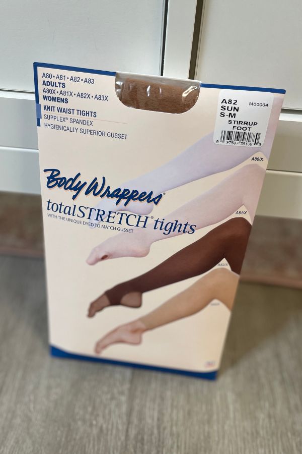 Body Wrappers Adult Total Stretch Knit Waist Seamless Stirrup Tights in Suntan Style A82 at The Dance Shop Long Island