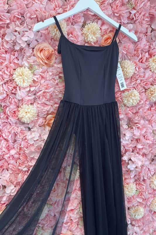 Body Wrappers Camisole Long Dance Dress in Black Style 7990 at The Dance Shop Long Island