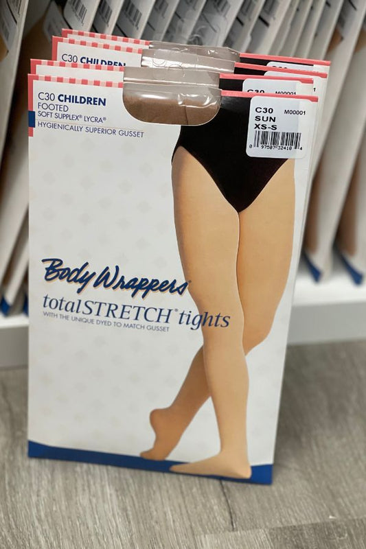 Body Wrappers Children's Footed Dance Tights C30 in Suntan at The Dance Shop Long Island