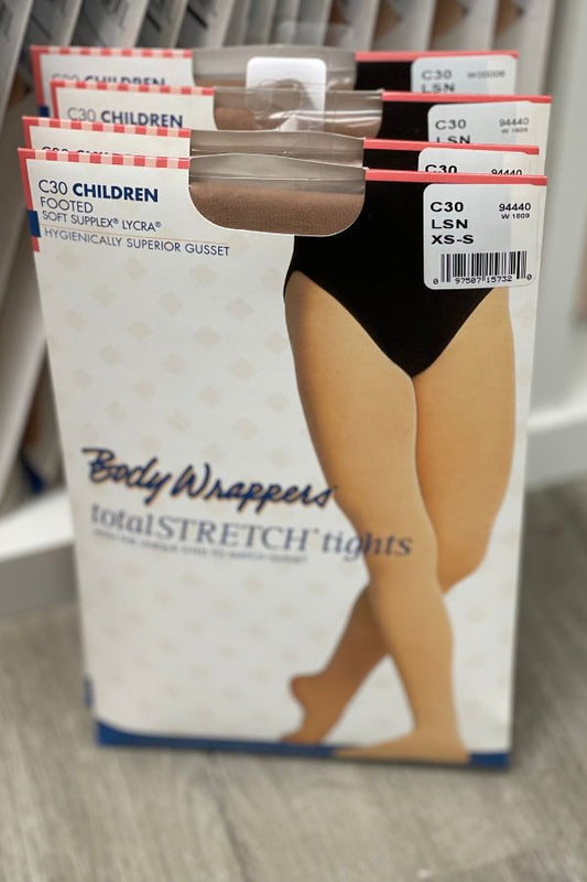 Body Wrappers Children's Footed Dance Tights C30 in Light Suntan at The Dance Shop Long Island