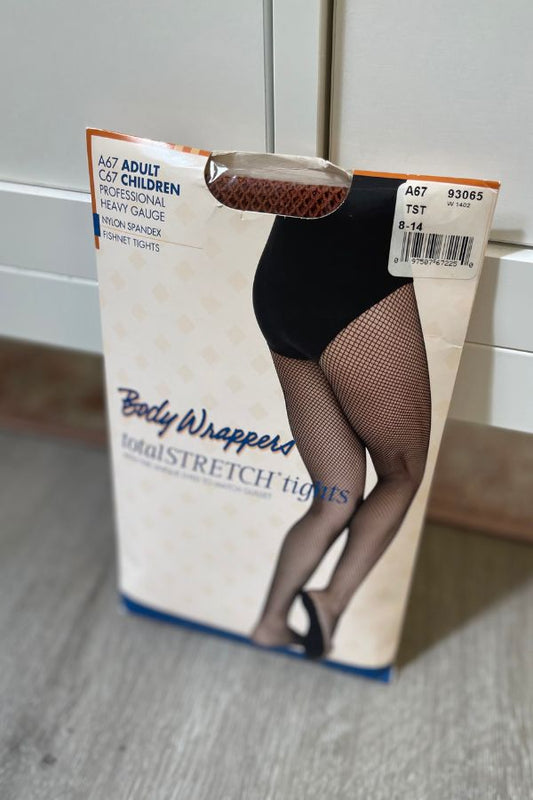 Body Wrappers Children's Professional Fishnet Tights in Toast Style A67 at The Dance Shop Long Island