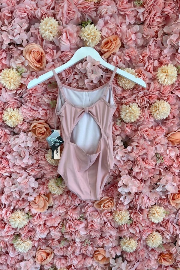 Body Wrappers Girls Gather and Twist Camisole Leotard in Light Pink Style BWP036 at The Dance Shop Long Island