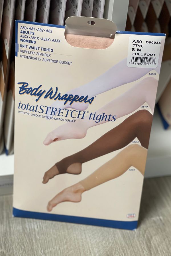 Body Wrappers Adult Knit Waist Footed Tights in Theatrical Pink Style A80 at The Dance Shop Long Island