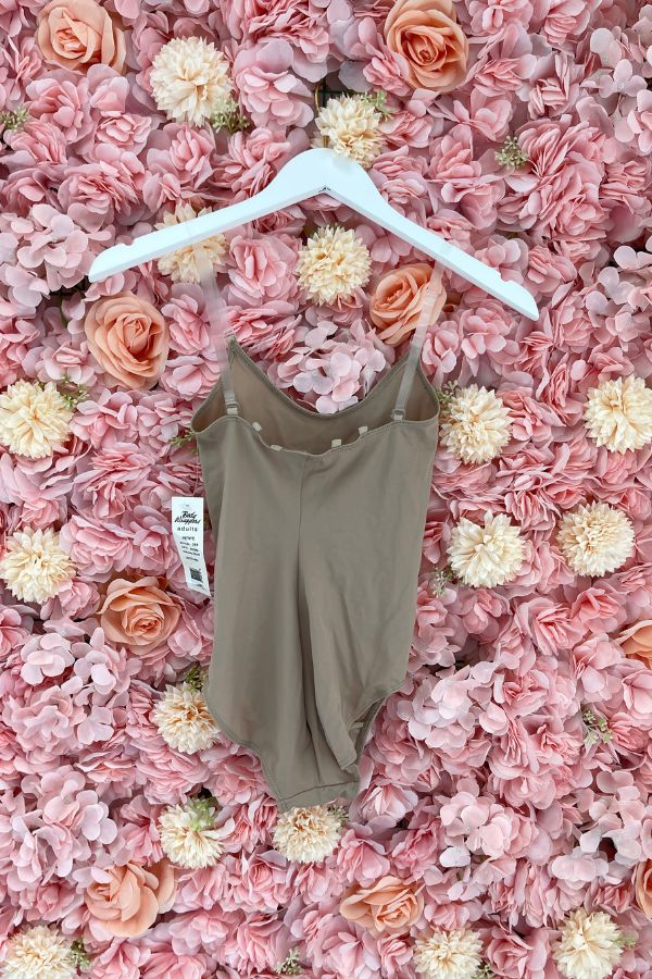 Body Wrappers Multi Point Clear Strap Leotard Bodyliner in Nude Style 266 at The Dance Shop Long Island