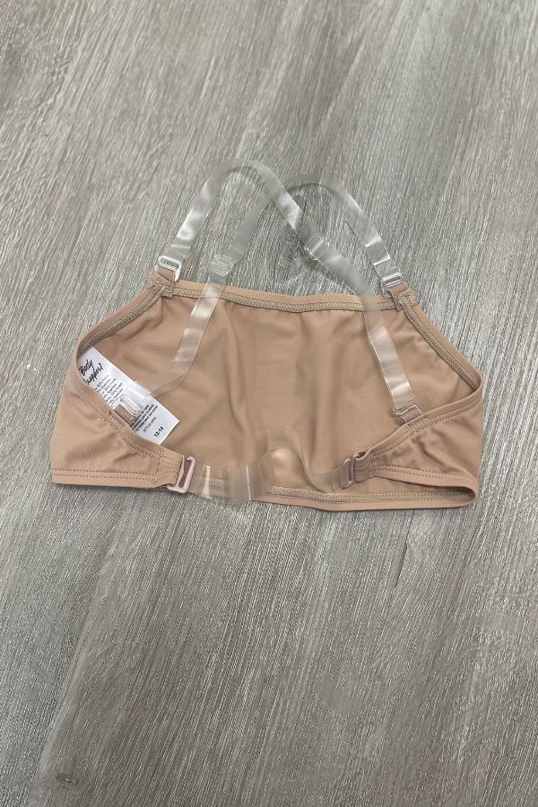 Body Wrappers TotalStretch Bra in Nude with clear adjustable straps at The Dance Shop Long Island