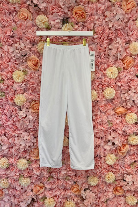 Body Wrappers Children's Unisex Straight Leg Modern Dance Pants in White Style 0541 at The Dance Shop Long Island