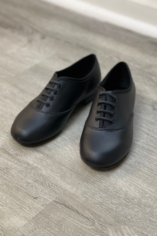 Boys Black Leather Ballroom Shoes by Angel Lazio 182BY at The Dance Shop Long Island