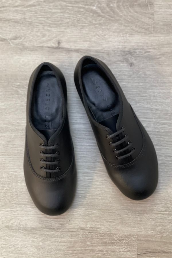 Boys Black Leather Ballroom Shoes by Angel Lazio 182BY at The Dance Shop Long Island