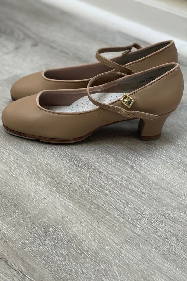 Capezio Tap Jr Footlight High Heel Tap Shoes in Caramel at The Dance Shop Long Island