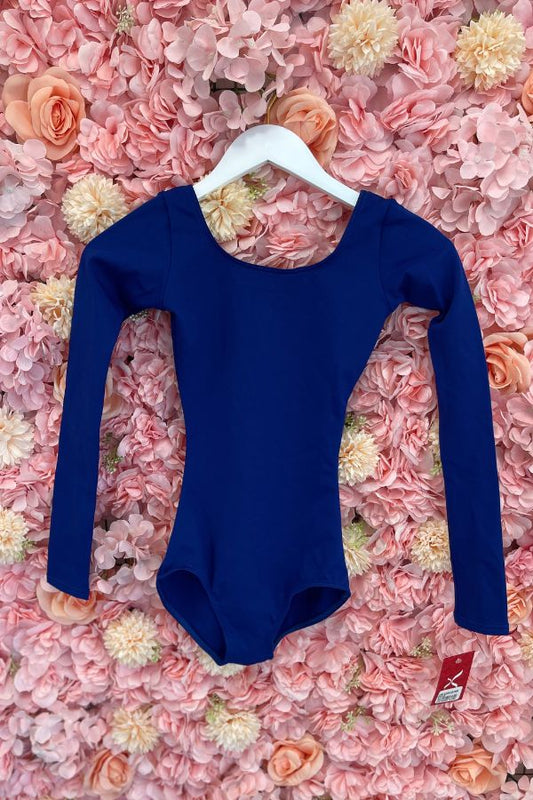 Capezio Adult Long Sleeve Leotard in Royal Style TB135 at The Dance Shop Long Island