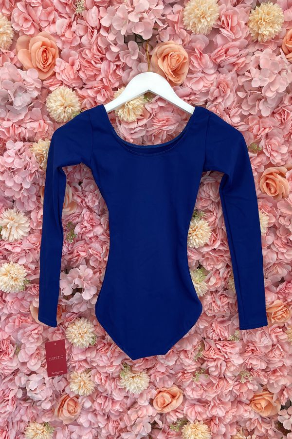 Capezio Adult Long Sleeve Leotard in Royal Style TB135 at The Dance Shop Long Island