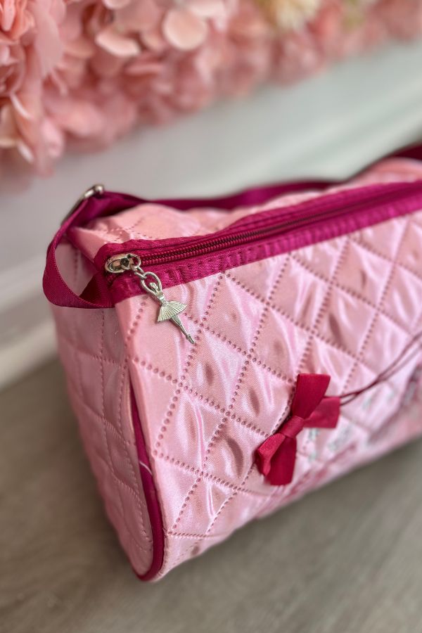 Capezio Embroidered Ballet Barrel Bag in Pink Style B284 at The Dance Shop Long Island