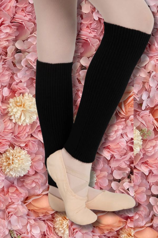 Capezio Children's 12 Inch Leg Warmers in Black Style CK10956C at The Dance Shop Long Island