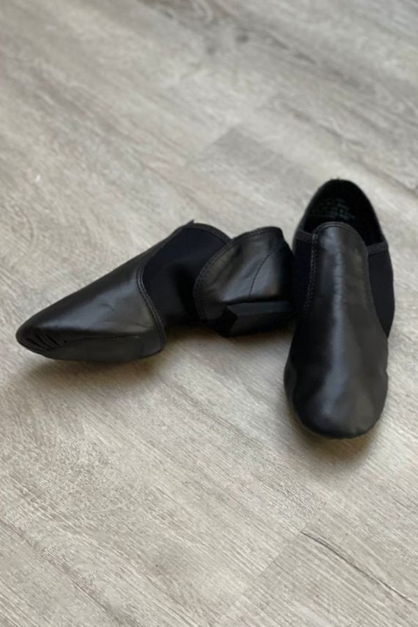 Capezio Children's EJ2C Jazz Slip On Shoes in Black at The Dance Shop Long Island