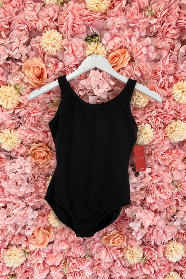 Capezio Children's High Neck Tank Leotard in Black Style CC201C at The Dance Shop Long Island