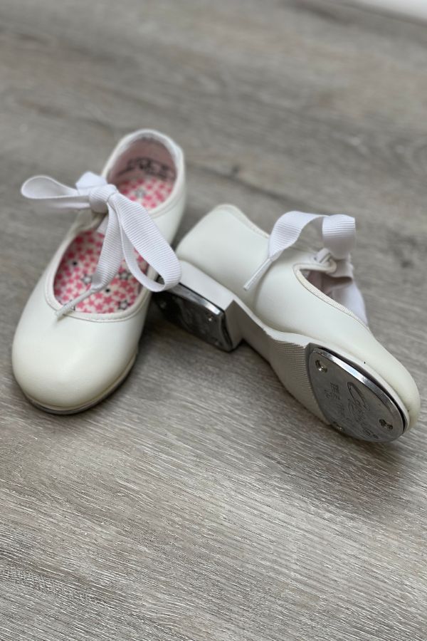 Capezio Children's Jr. Tyette Tap Shoes in White Style N625C at The Dance Shop Long Island