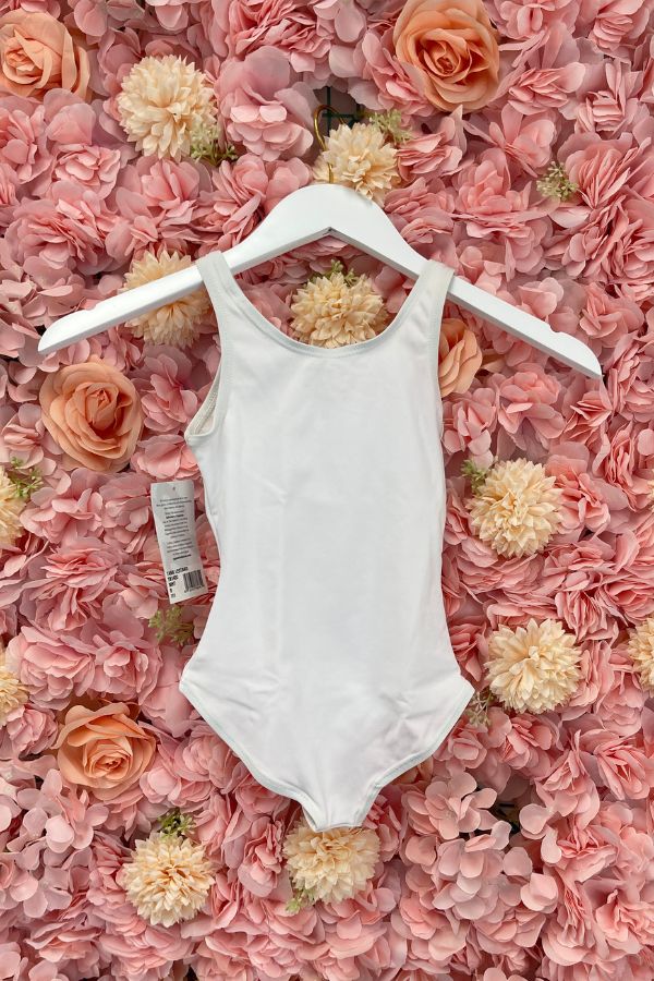 Capezio Children's Tank Leotard in White Style TB142C at The Dance Shop Long Island