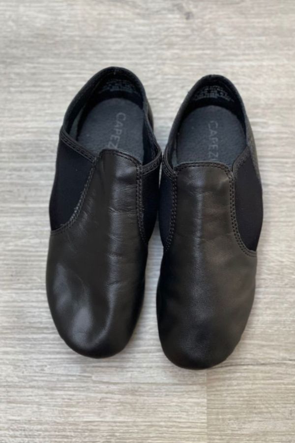 Capezio Children's EJ2C Jazz Slip On Shoes in Black at The Dance Shop Long Island