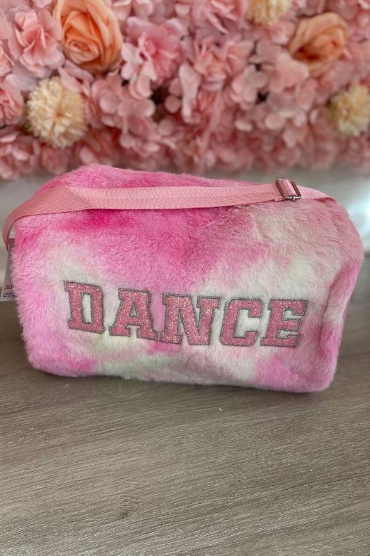 Capezio Faux Fur Dance Duffle in Pink Style B286 at The Dance Shop Long Island