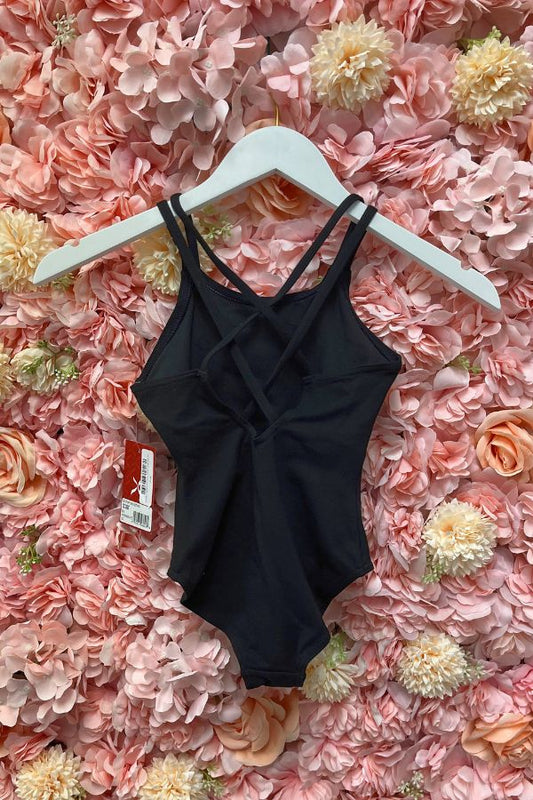 Capezio Girls Double Strap Camisole Leotard in Black Style CC123C at The Dance Shop Long Island