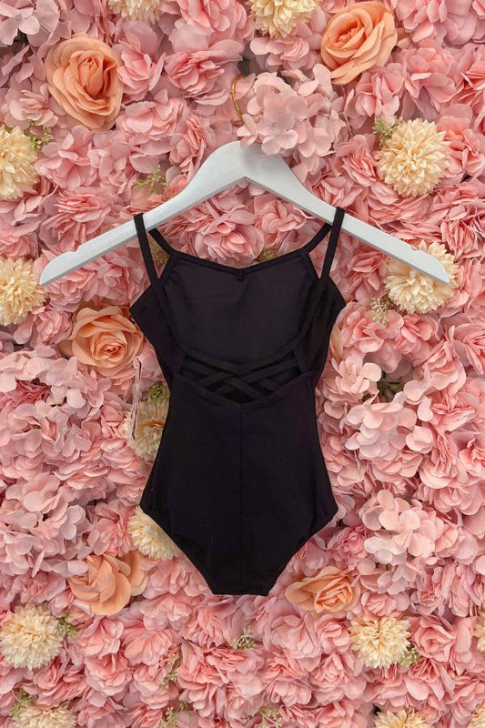 Capezio Children's V Neck Camisole Leotard in Black Style CC102C at The Dance Shop Long Island