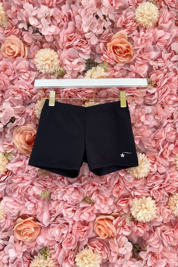 Destira Black Compression Sport Shorts 9006 at The Dance Shop Long Island