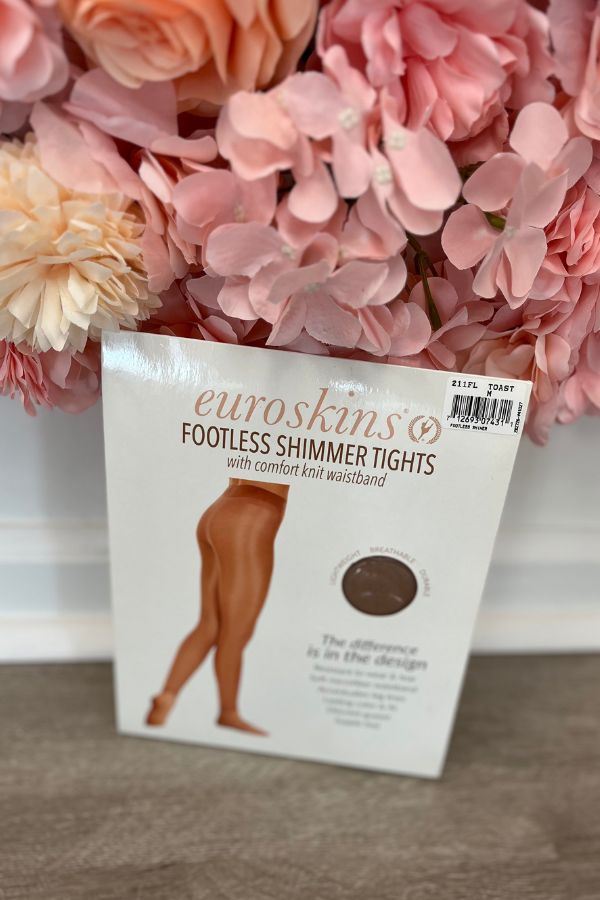 Eurotard Children's Footless Shimmer Tights in Toast Style 211FL at The Dance Shop Long Island
