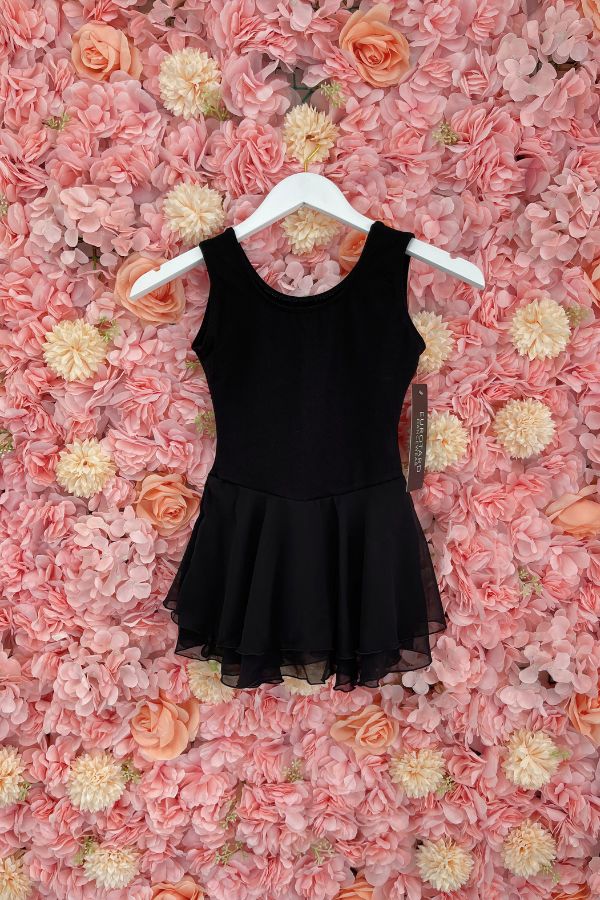 Eurotard Cotton Tank Dance Dress in black at The Dance Shop Long Island