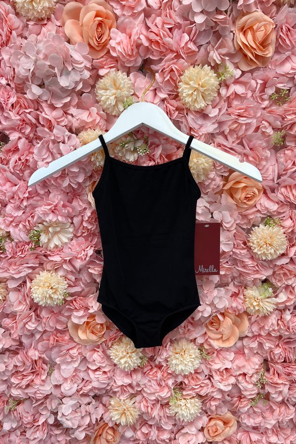 Mirella Girls Camisole Leotard in black at The Dance Shop Long Island