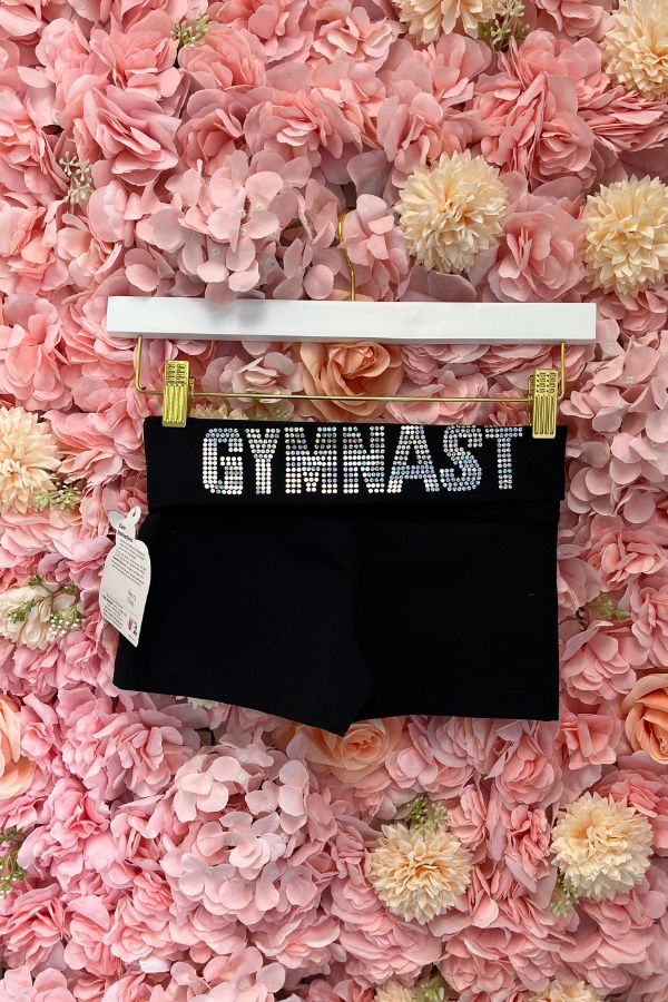 Gymnast Spangle Hologram Shorts - Black