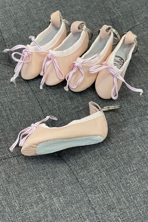 Minishooz Mini Ballet Slipper Keychain in Pink at The Dance Shop Long Island