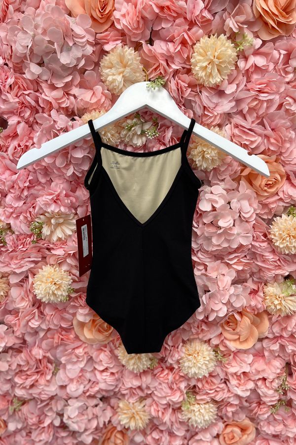 Mirella Girls Camisole Leotard in black back view at The Dance Shop Long Island