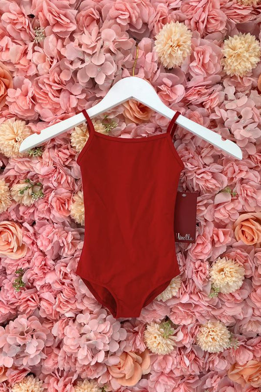 Mirella girls Camisole leotard in garnet Style M201C at The Dance Shop Long Island